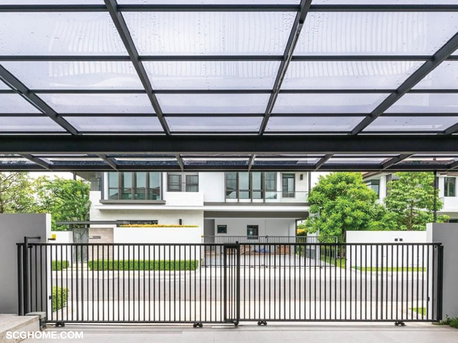 รูปแบบโครงสร้างหลังคากรณีติดตั้งยื่นเกิน 6 ม.