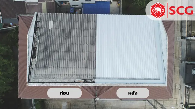 ซ่อมหลังคาโดยใช้เมทัลชีทปิดทับหลังคาเดิม