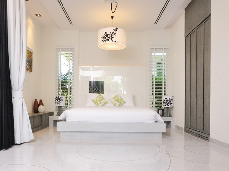 ห้องนอนสีขาวสบาย สไตล์รีสอร์ท