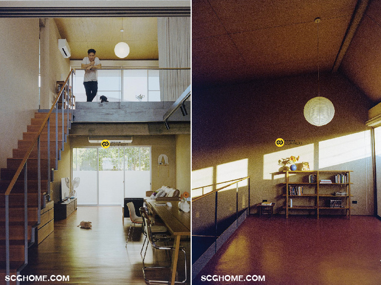 โถงกลางบ้านที่มีชั้นลอย