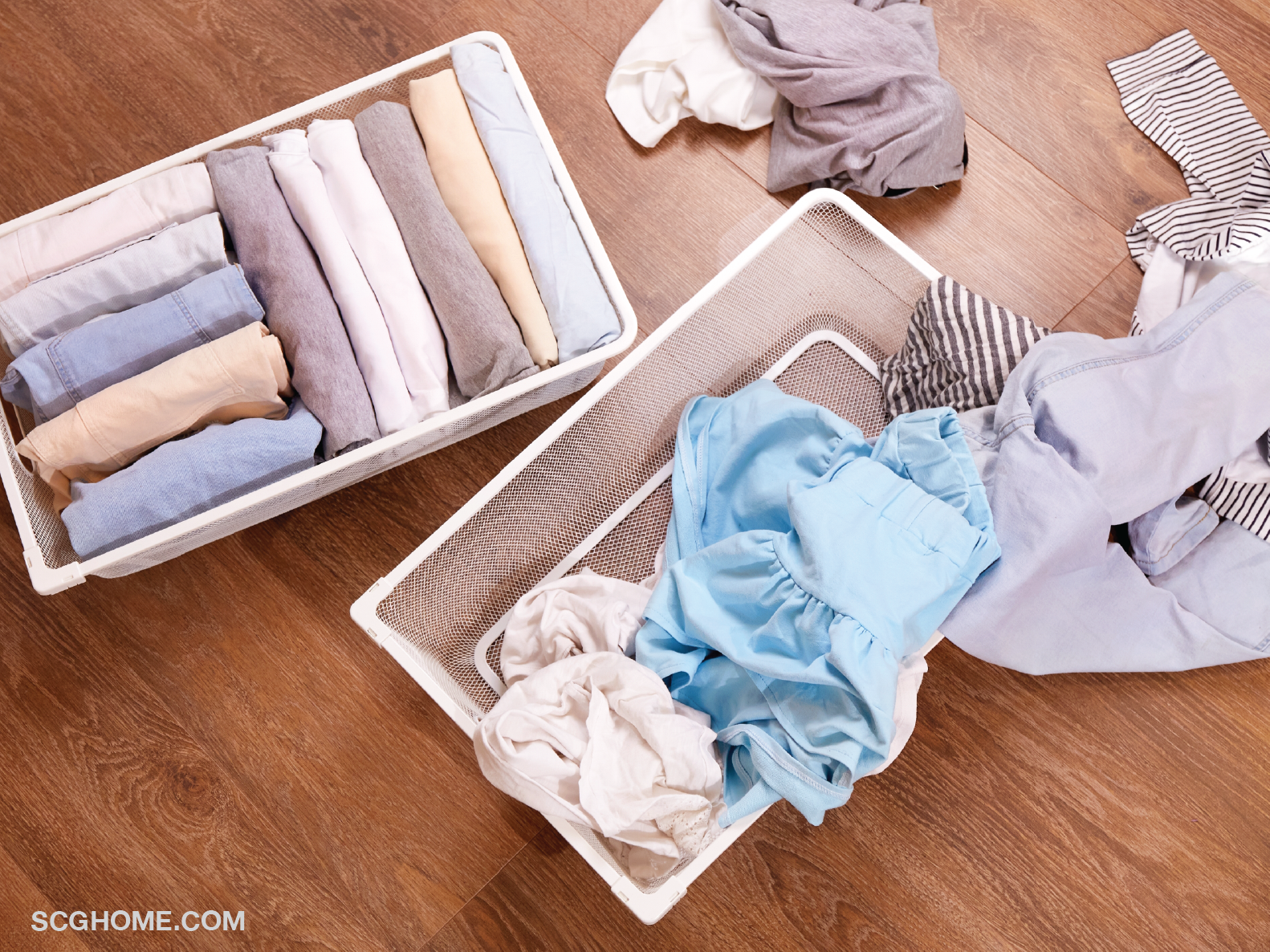 แยกเสื้อผ้า บริจาคเสื้อผ้า จัดระเบียบเสื้อผ้า