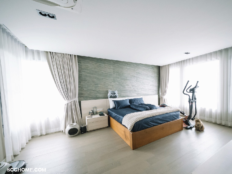 ห้องนอนเจ้าของบ้านโทนสีสว่าง