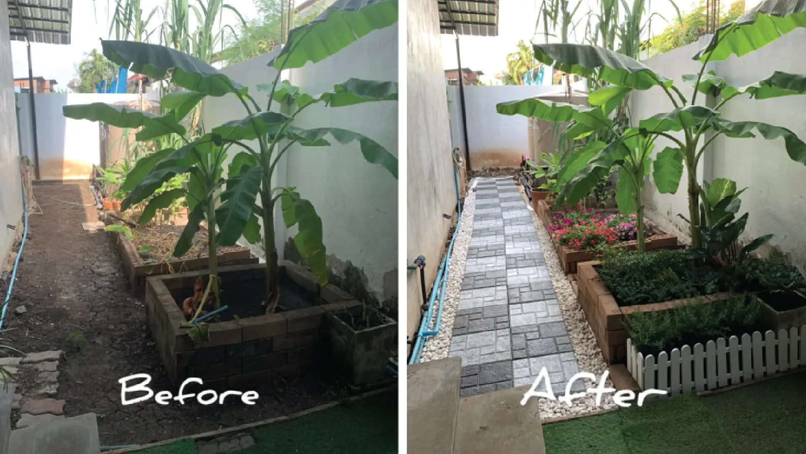 รีวิว ปรับทางเดินสวนครัวหลังบ้าน 10 ตร.ม. ด้วยงบ 7 พัน 