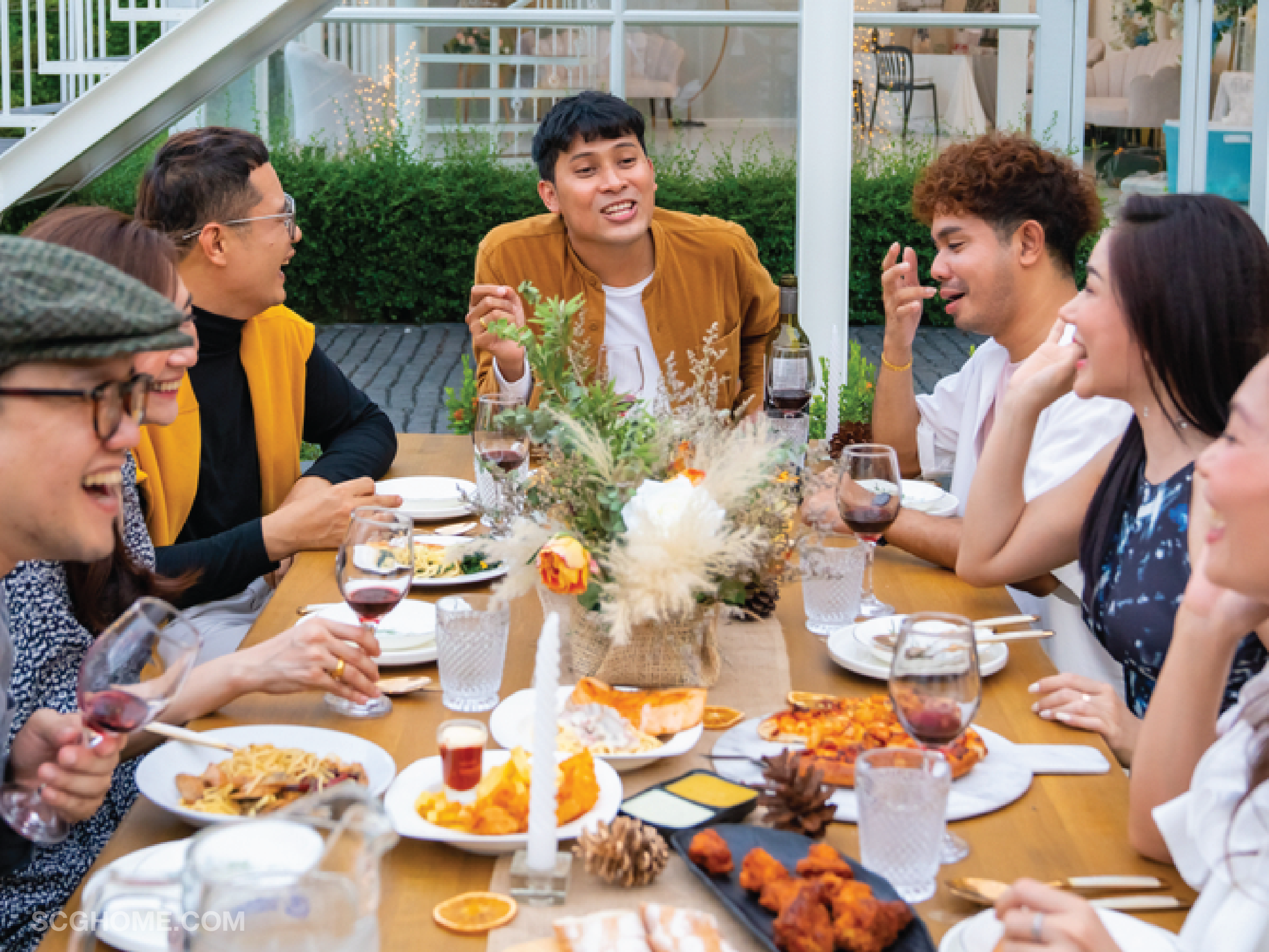 กินข้าว สวนหน้าบ้าน ต่อเติมหน้าบ้าน ปาร์ตี้ ไอเดียจัดสวน ไอเดียต่อเติมหน้าบ้าน