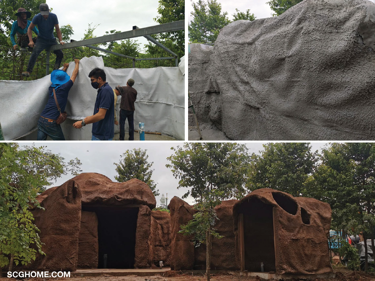 งานภูมิสถาปัตย์ (Landscape) เช่น ภูเขา ถ้ำ