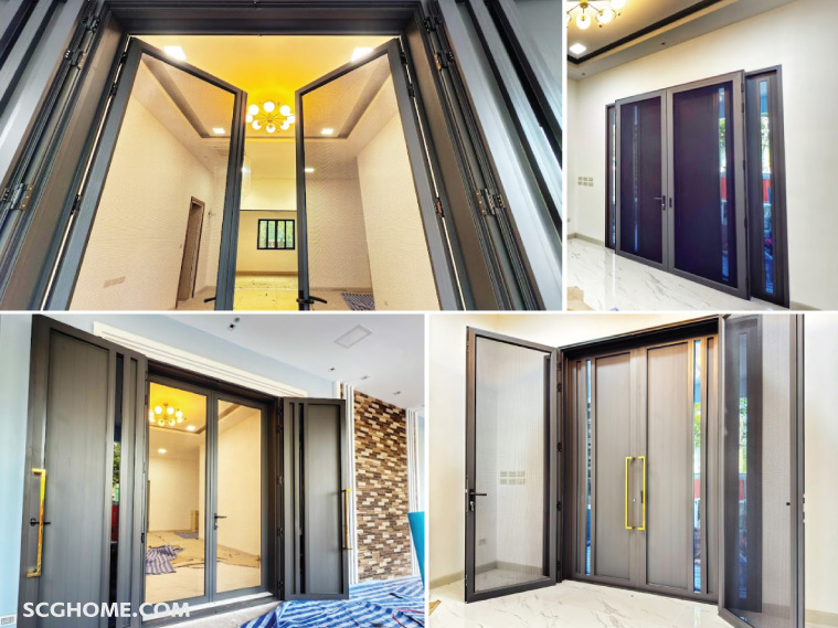 Single Image ประตูหน้าต่างยูโรโปรไฟล์ Euro Profile มาตรฐานยุโรป มุ้งลวดนิรภัย