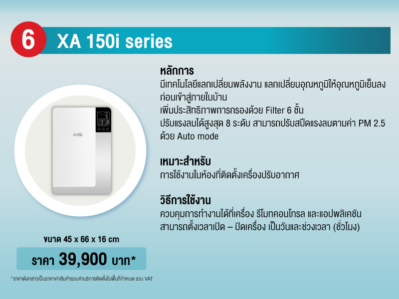 AAQ 6 - รุ่น XA 150i