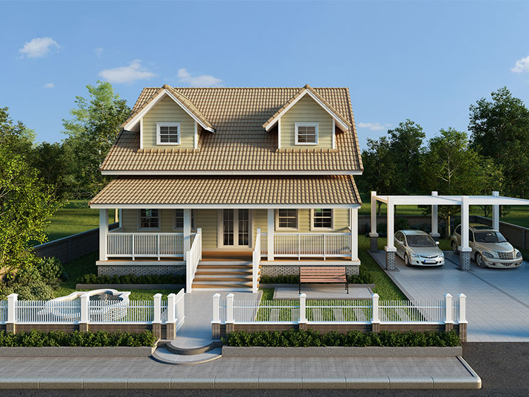 บ้านพักตากอากาศ อบอุ่นอ่อนหวานสไตล์โคโลเนียล 