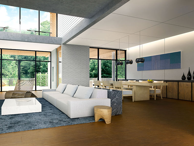 ตกแต่งห้องรับแขกกับบรรยากาศเชื้อเชิญสไตล์โมเดิร์นร่วมสมัย