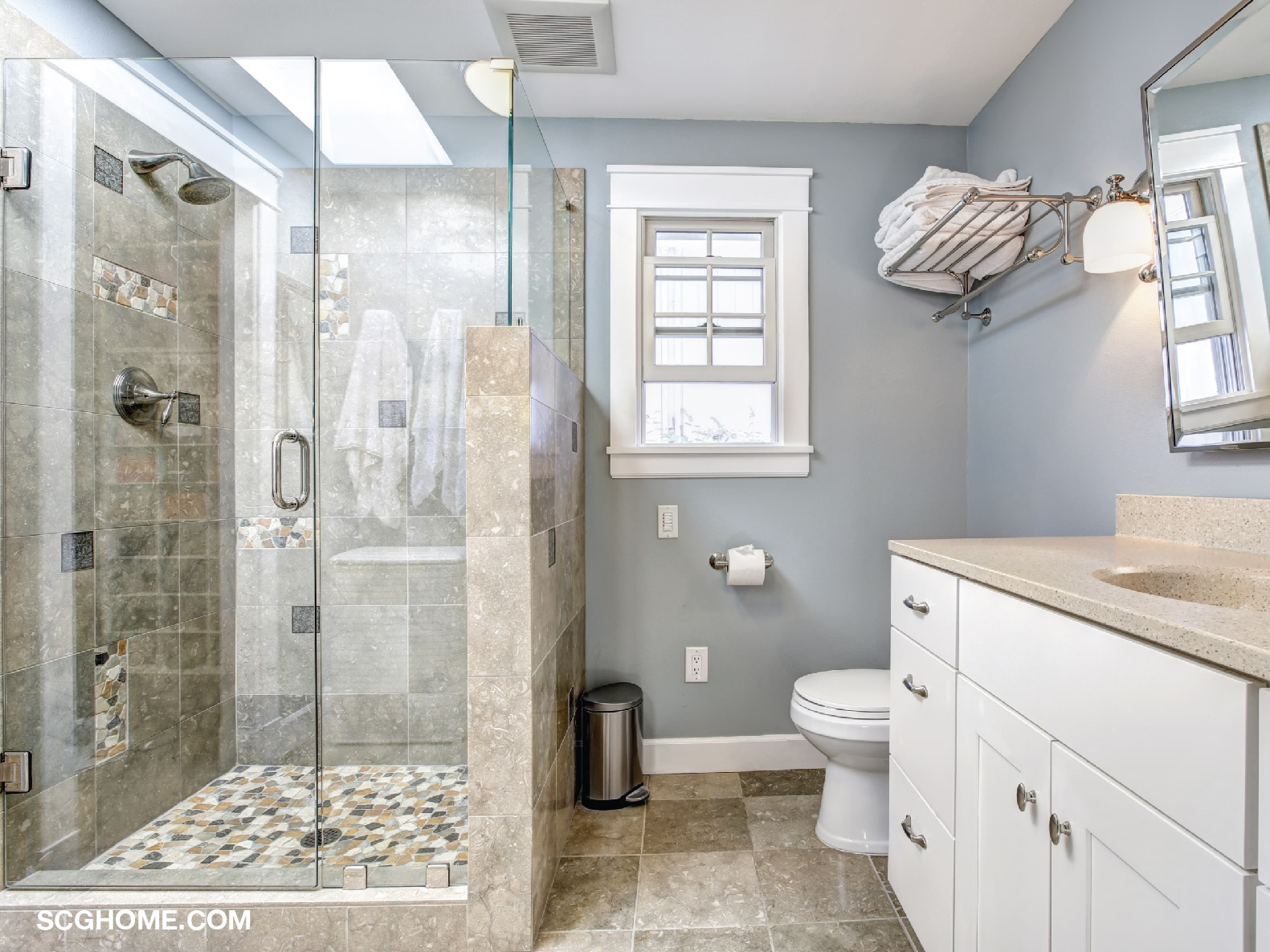 กั้นด้วยผนังปูน