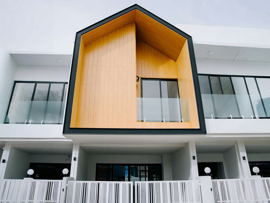 แต่งผนังหน้าบ้านให้สวยสะดุดตาด้วยกรอบดีไซน์โมเดิร์น