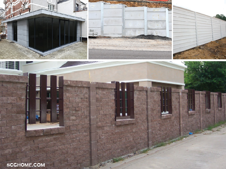 ตัวอย่างเสาเข็มหน้าตัดตัวไอ (I) ใช้กับงานต่อเติมรั้ว กำแพงกันดิน