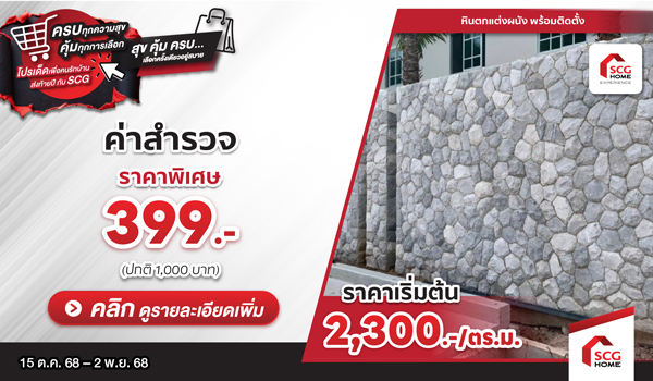 วัสดุตกแต่งที่สร้างมิติและความโดดเด่นให้กับผนังและรั้วรอบบ้าน ด้วยเอกลักษณ์เฉพาะตัวที่ไม่ซ้ำใคร