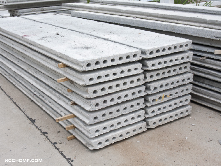 พื้นคอนกรีตสำเร็จรูปแบบกลวง