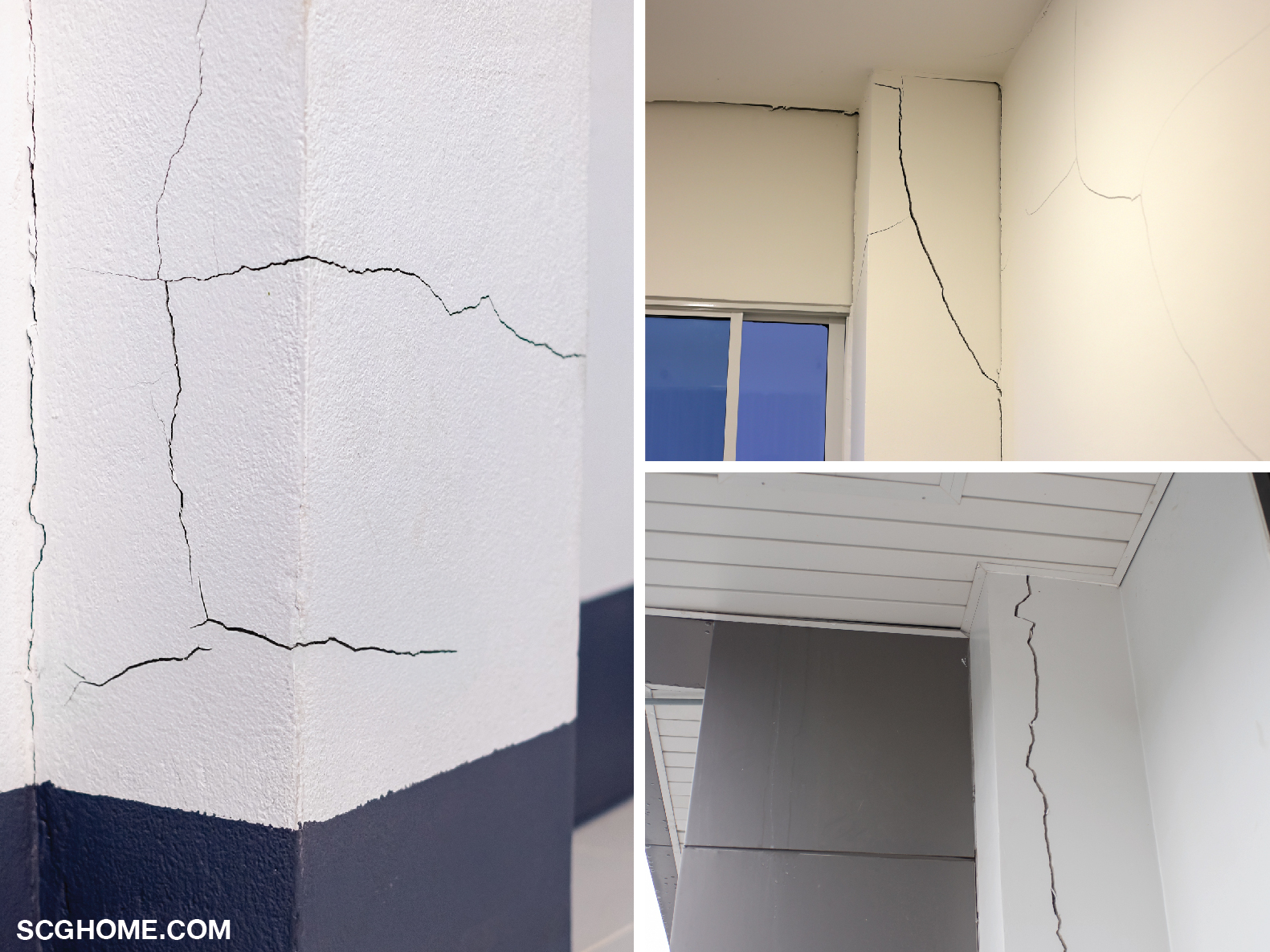 เสาบ้านแตกร้าว