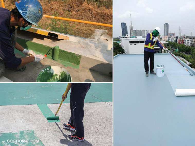 SingleImage ทาสีกันซึมดาดฟ้า MagiX Modified Silicone