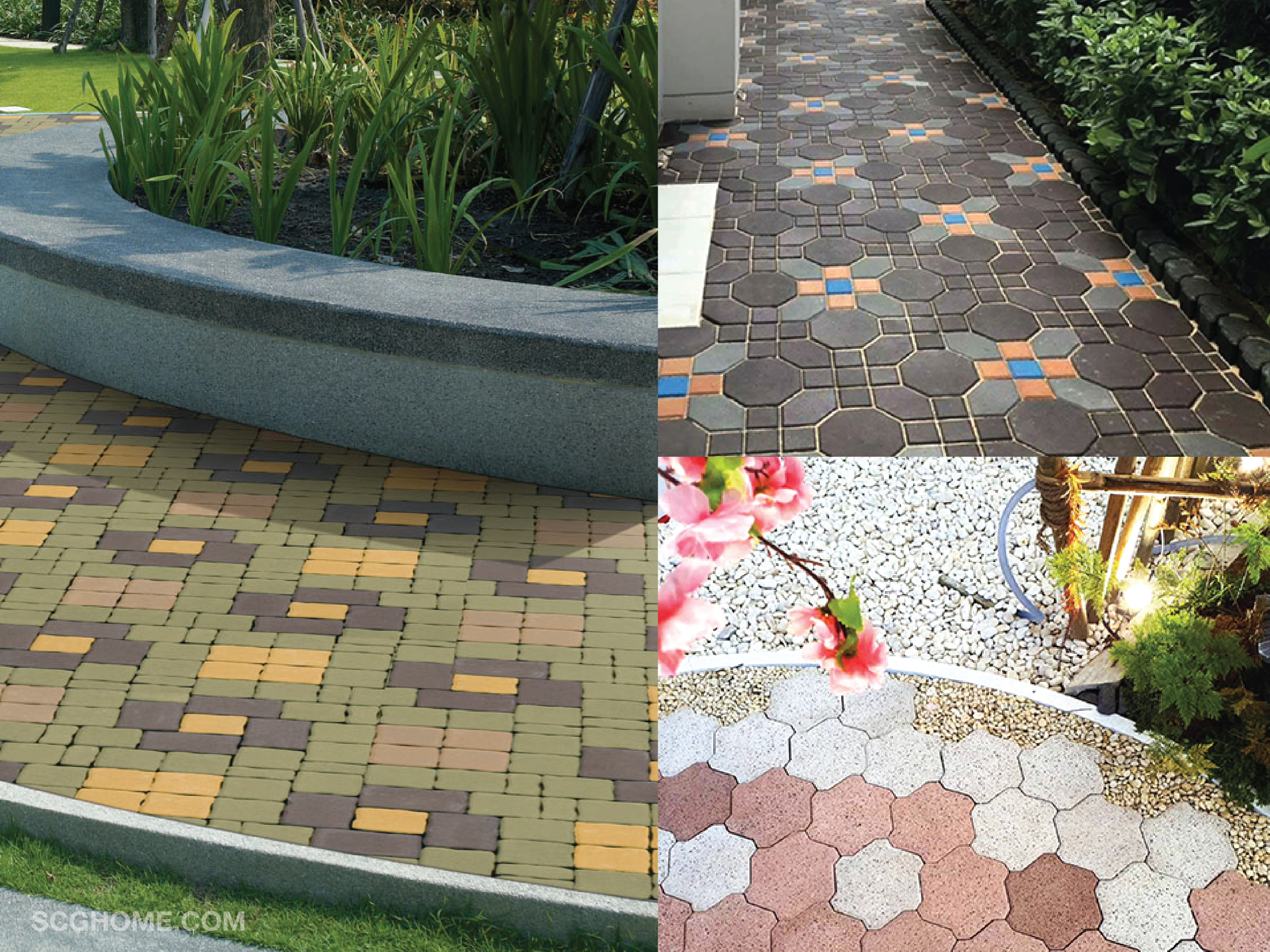 บล็อกปูพื้น แผ่นปูทางเดิน อิฐตัวหนอน พื้นหน้าบ้าน พื้นทางเดิน พื้นภายนอก บล็อกปูพื้นscg