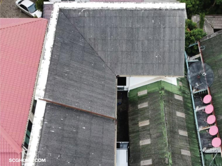 กระเบื้องลอนคู่ scg หลังคารั่ว ซ่อมหลังคารั่ว