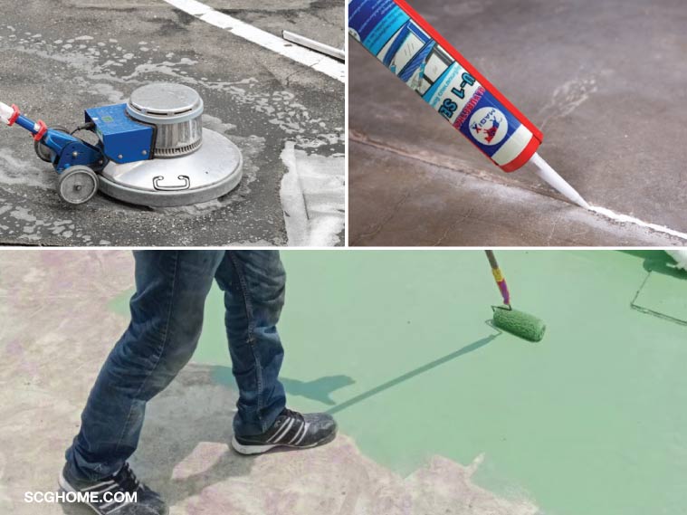 ซ่อมหลังคารั่ว ช่างซ่อมหลังคา SCG ซ่อมดาดฟ้ารั่วซึม ดาดฟ้ารั่วซึม ทาสีกันซึมดาดฟ้า สีทากันซึมดาดฟ้า