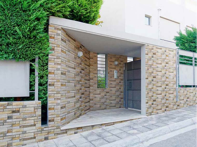 แต่งซุ้มทางเข้าบ้าน กับกระเบื้องลายหินสไตล์ธรรมชาติ