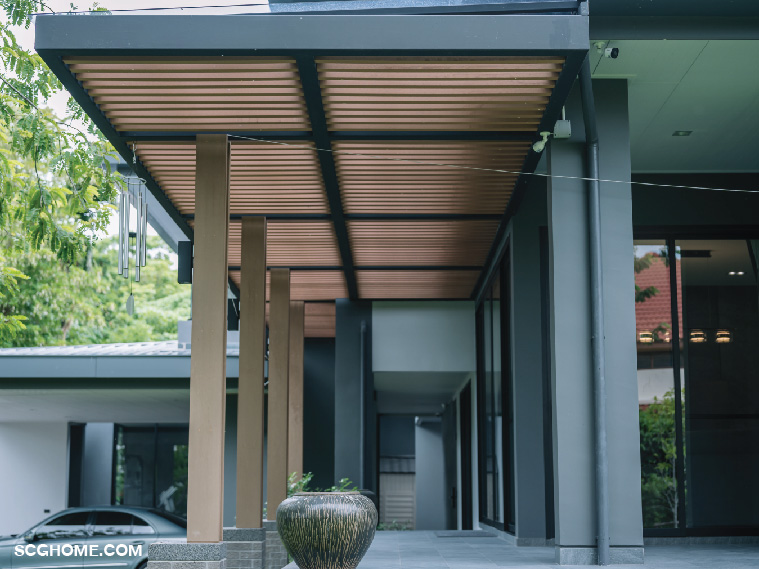 วัสดุแต่งเสาและระแนงไม้เลือกใช้ไม้ WPC