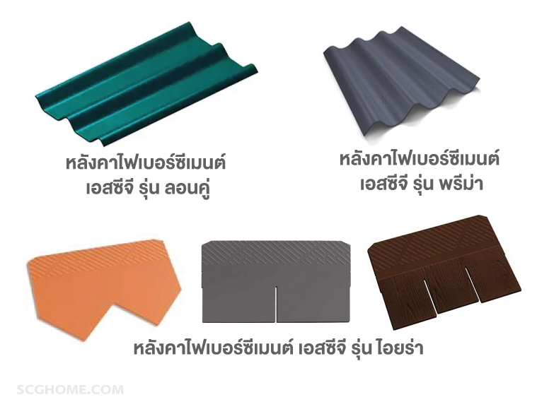 กระเบื้องหลังคาไฟเบอร์ซีเมนต์ SCG