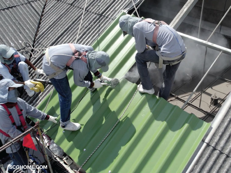 กระเบื้องลอนคู่ scg หลังคากระเบื้องลอนคู่ เปลี่ยนกระเบื้องหลังคา เปลี่ยนหลังคาบ้าน