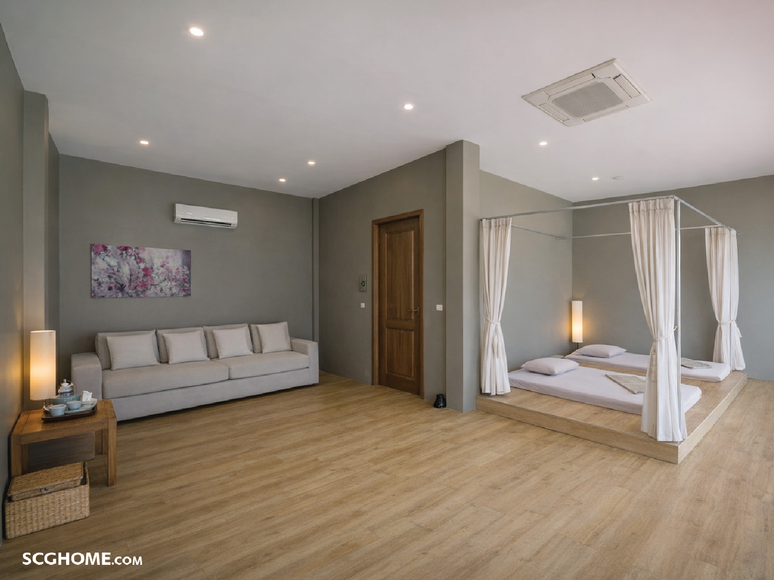 การจัดพื้นที่นวดให้เป็นสัดส่วน