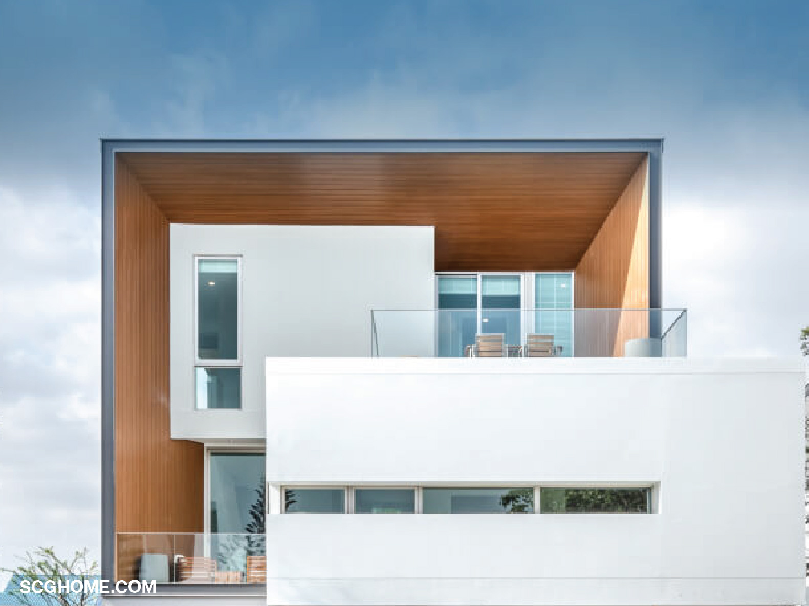 ฝาบ้าน ผนังตกแต่งภายนอก ลดความแข็งของบ้านโมเดิร์น