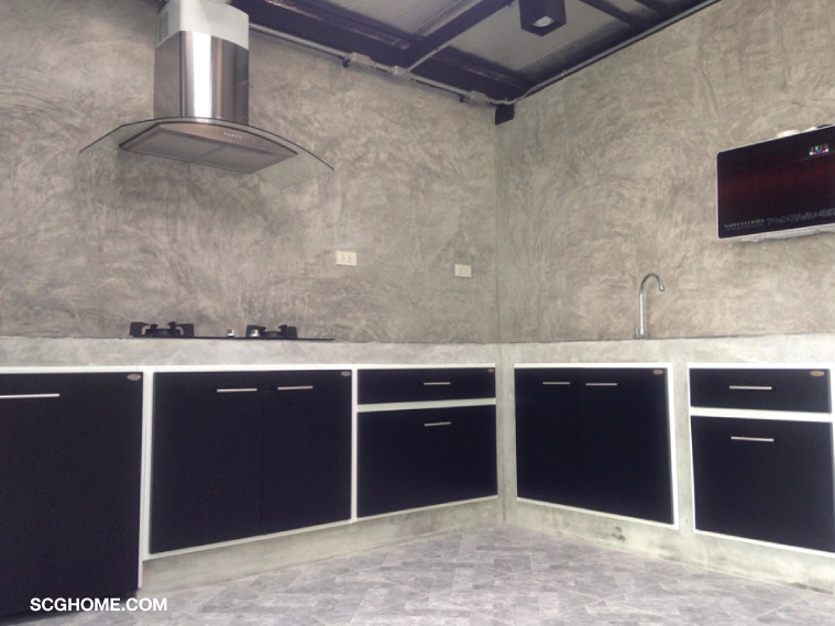 ต่อเติมครัวหลังบ้านแบบปิด ครัวปิด ต่อเติมครัว ต่อเติมครัวหลังบ้าน ต่อเติมครัวนอกบ้าน