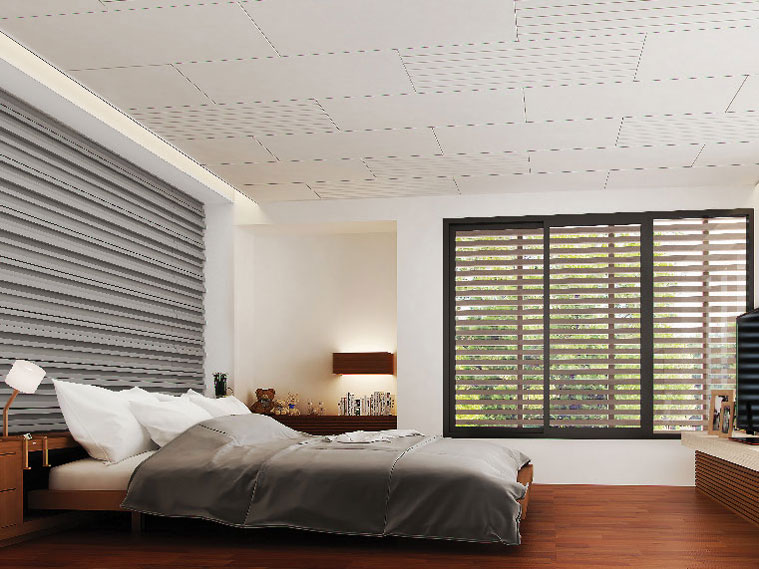 ไอเดียแต่งห้องนอนสไตล์โมเดิร์นเสริมลูกเล่นผนังสามมิติ