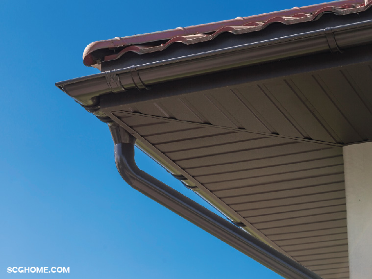 รางน้ำฝนเหล็กเคลือบสี