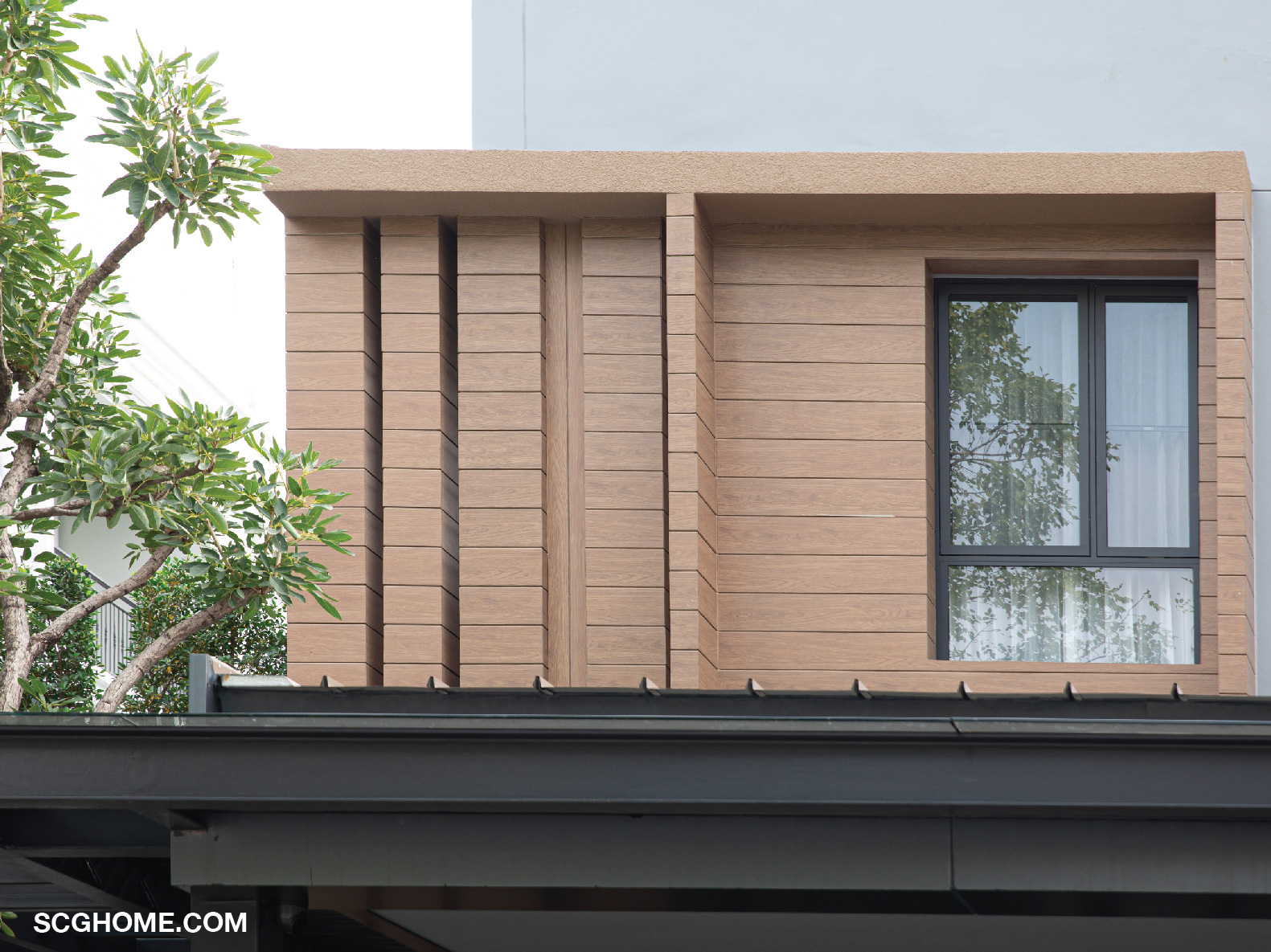 ฝาบ้าน ผนังตกแต่งภายนอก หน้าบ้านสวยโดดเด่น