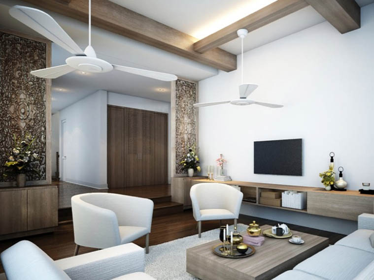 งานออกแบบภายใน : CHAKRIT  Living Room, Dinning Room and Kitchen