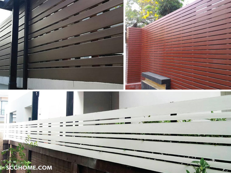 Singleimage ปรับปรุงภายนอกบ้าน รั้วระแนง Plastwood ไฟเบอร์ซีเมนต์ ไวนิล