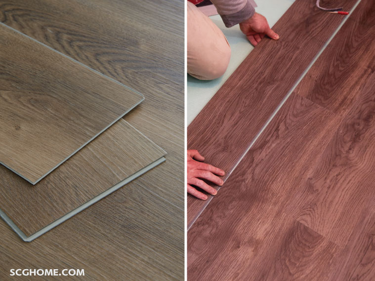 การติดตั้งไม้พื้น SPC ปูกระเบื้องยาง SPC