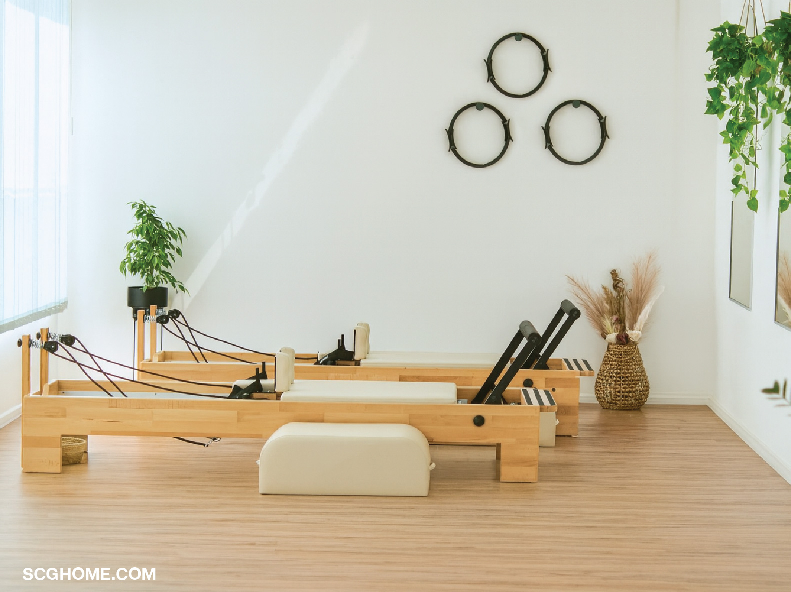 ตัวอย่างสตูดิโอพิลาทิสในบ้าน