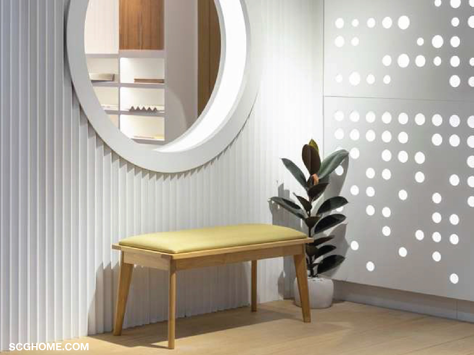 ผนังบ้าน แผ่นตกแต่งผนัง เพิ่มมิติให้กับผนังด้วย ผนังตกแต่ง เอสซีจี รุ่นโมดิช-วี