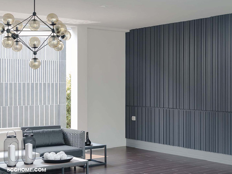 ไม้ตกแต่งผนัง เอสซีจี รุ่นโมดิน่า วางลายตามตั้ง