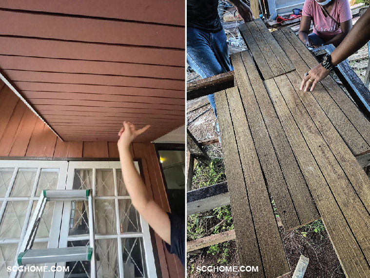 คัดไม้ที่ยังสมบูรณ์แข็งแรงเพื่อไว้ใช้ภายในและภายนอกบ้าน