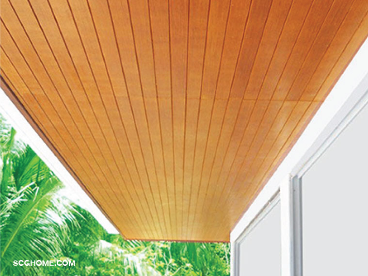 ฝ้าไม้ระแนงตีชนชิด