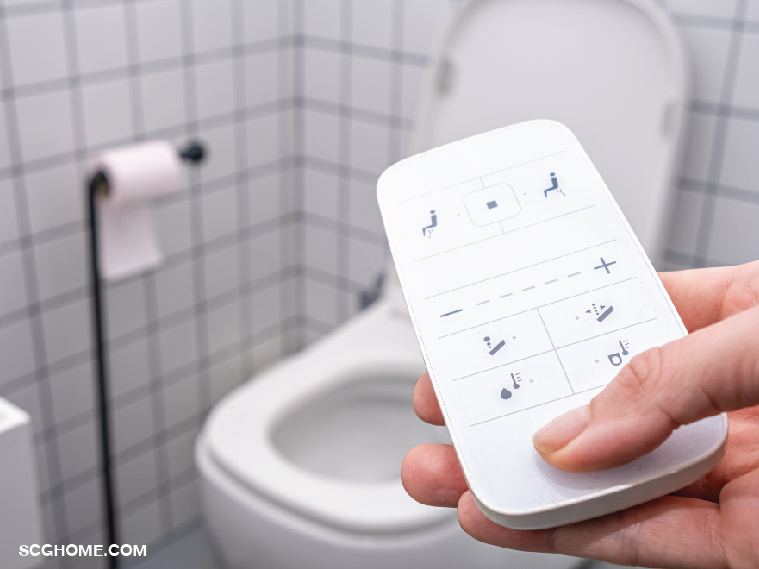 ปรับอุณหภูมิฝารองนั่งของสุขภัณฑ์อัตโนมัติโดยสั่งการผ่านรีโมตคอนโทรล