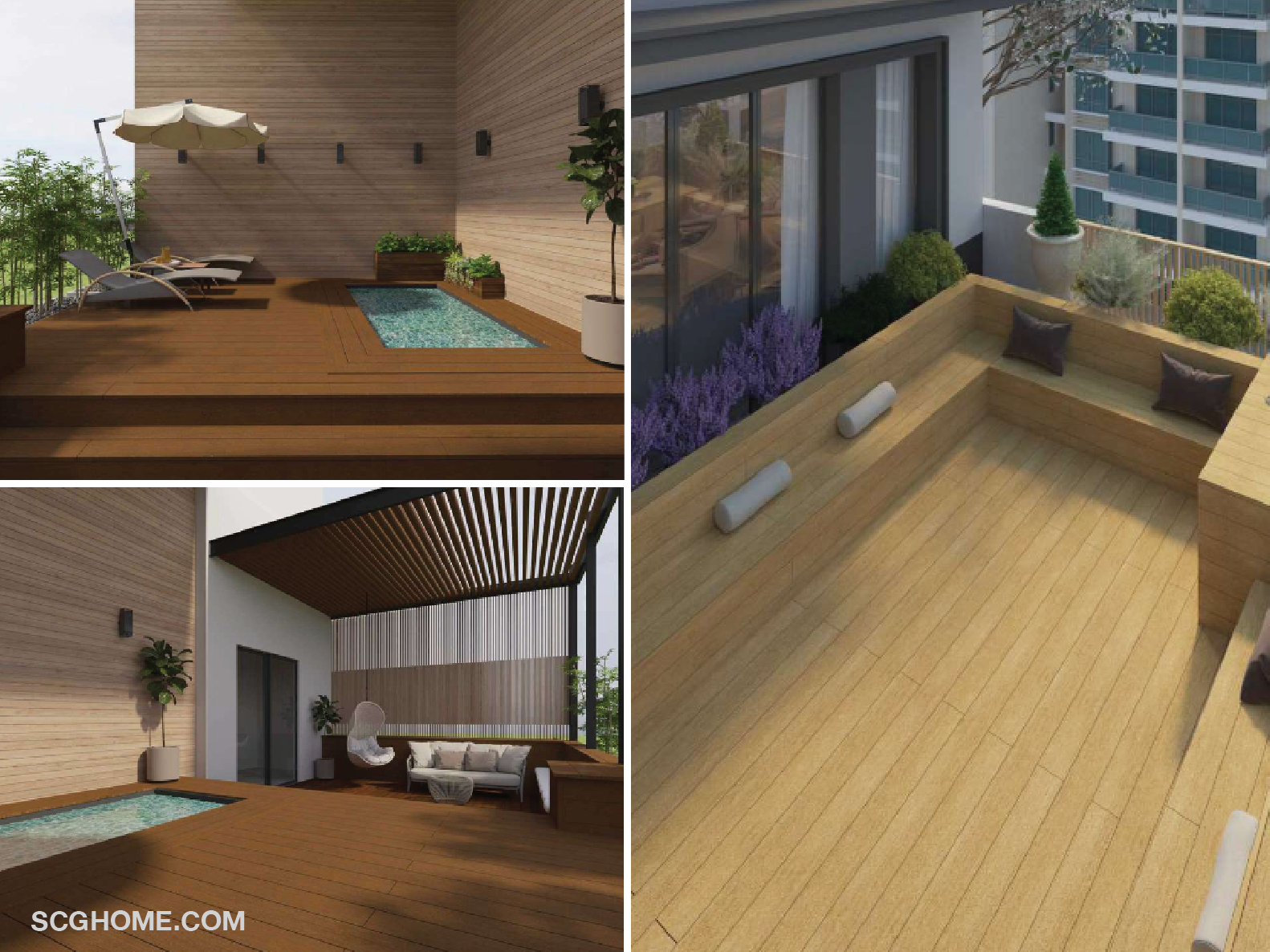 พื้นตกแต่ง เอสซีจี รุ่นที-คลิปชิลด์ พื้นระเบียง พื้นนอกบ้าน