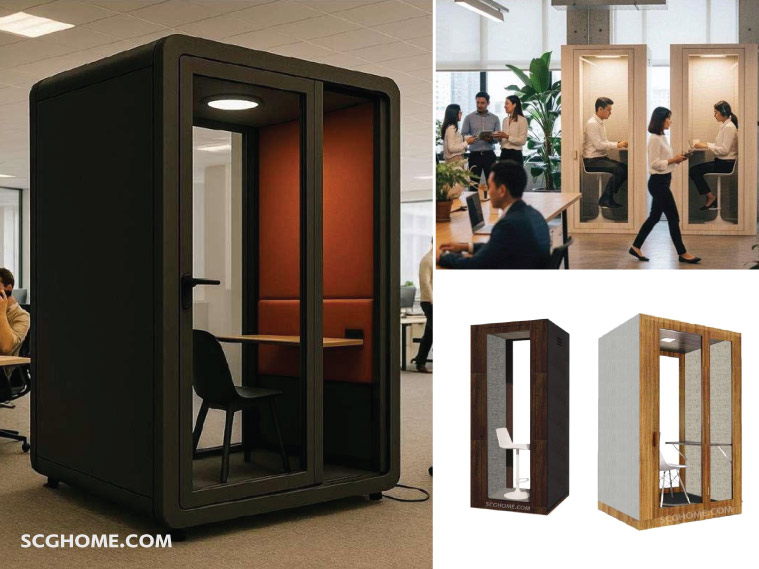 ผนังกันเสียง ผนังกั้นเสียง ในรูปของห้องเก็บเสียงสำเร็จรูป SCG Acoustic Pod