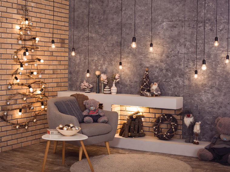 แต่งบ้านสไตล์ลอฟต์ให้อบอุ่นพร้อมรับเทศกาลเฉลิมฉลอง