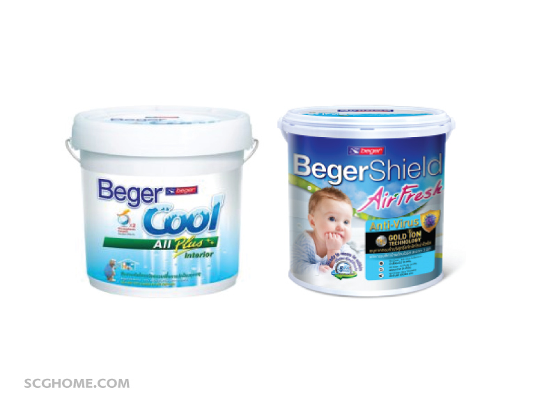 Single image สีทาบ้านภายใน beger สีฟอกอากาศ