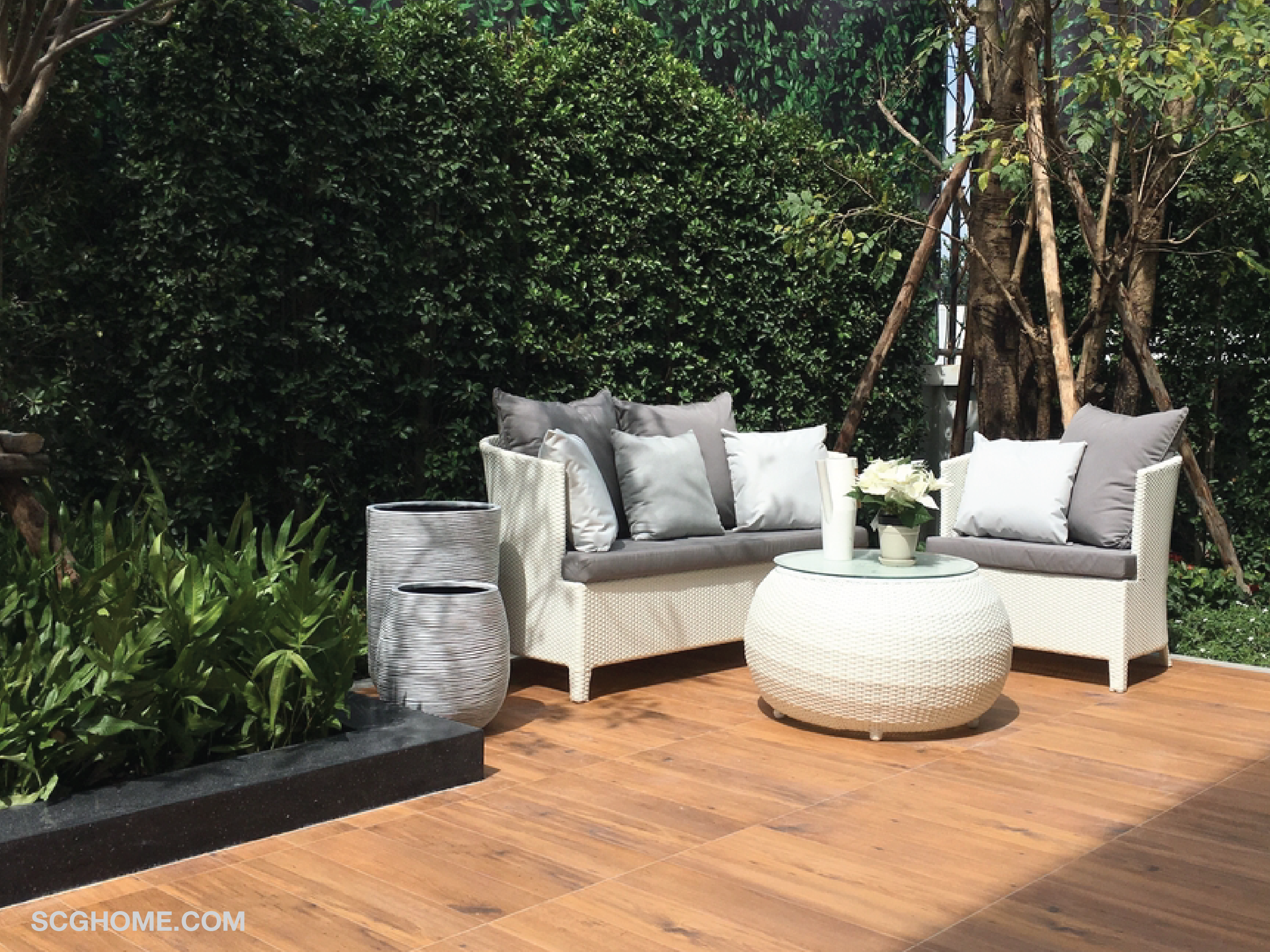 SCGHome ต่อเติมพื้นที่กินข้าว กระเบื้องปูพื้นลายหินอ่อน พื้นภายนอก กระเบื้องปูพื้น กระเบื้องเซรามิค