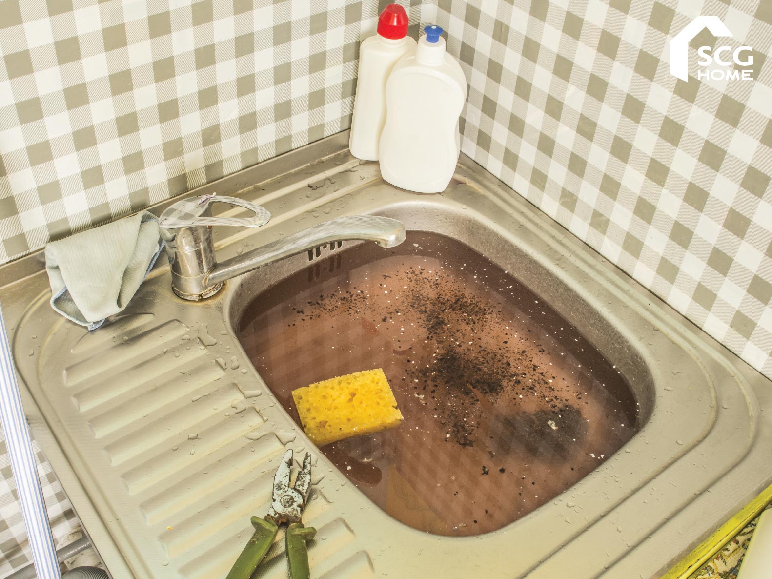 3 วิธี จัดการปัญหาอ่างล้างจานตันในครัว ให้อยู่หมัด