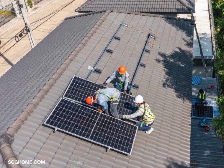 หลังคาโซล่าเซลล์ SCG solar roof โซล่ารูฟ โซล่ารูฟท็อป หลังคาโซลาร์เซลล์ โซลาร์รูฟ