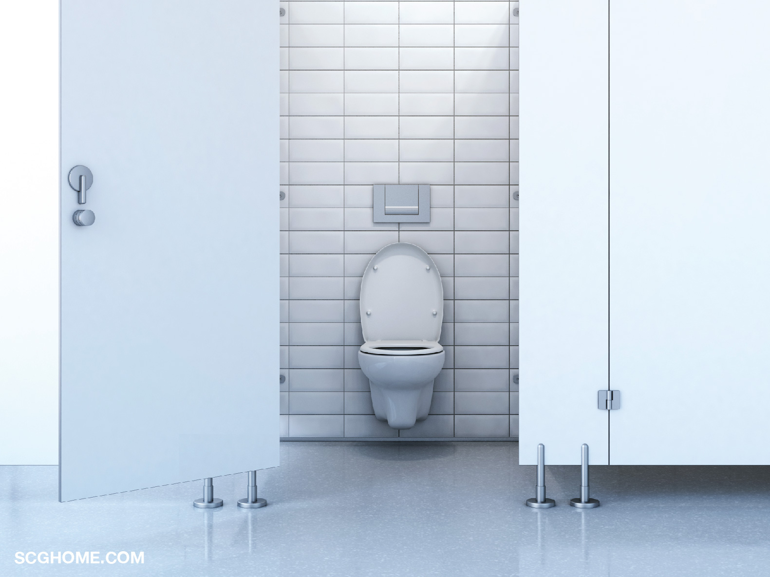 โถสุขภัณฑ์แบบใช้ฟลัชวาล์วซ่อนผนัง